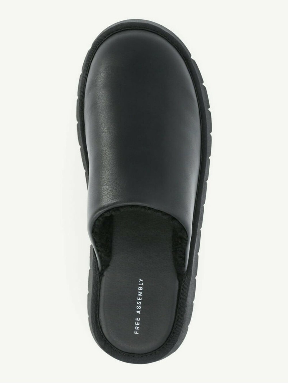 Free Assembly Lined Mule Slides Faux Leather 6.5